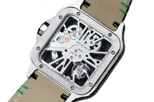 Load image into Gallery viewer, Santos Automatic 40mm Men's Watch Iced Out Bling Diamonds Stainless Steel Wrist Watches Blue Dial