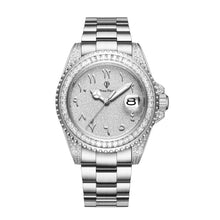 Load image into Gallery viewer, DinsFins Iced Out Watch for Men Automatic Bling-ed Out Stainless Steel Diamonds Sapphire Glass Luxury Waterproof Mechanical Wrist Mens Watches Japanese Movement