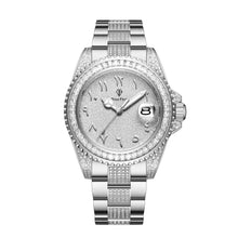 Load image into Gallery viewer, DinsFins Iced Out Watch for Men Automatic Bling-ed Out Yellow Gold Diamonds Sapphire Glass Luxury Waterproof Mechanical Wrist Mens Watches Japanese Movement