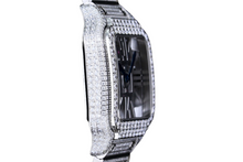 Load image into Gallery viewer, Santos Automatic 40mm Men's Watch Iced Out Bling Diamonds Stainless Steel Wrist Watches Blue Dial