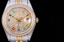 Load image into Gallery viewer, DinsFins Iced Out Diamond Watches DJ001