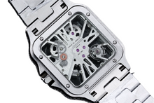 Load image into Gallery viewer, Santos Automatic 40mm Men's Watch Iced Out Bling Diamonds Stainless Steel Wrist Watches Blue Dial