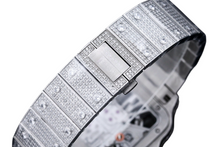 Load image into Gallery viewer, Santos Automatic 40mm Men's Watch Iced Out Bling Diamonds Stainless Steel Wrist Watches Blue Dial