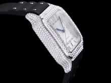 Load image into Gallery viewer, Santos Automatic 40mm Men's Watch Iced Out Bling Diamonds Stainless Steel Wrist Watches Silver Dial