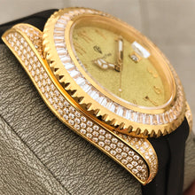 Load image into Gallery viewer, DinsFins Iced Out Watch for Men Automatic Bling-ed Out Stainless Steel Sapphire Glass Luxury Waterproof Mechanical Wrist Mens Watches Japanese Movement