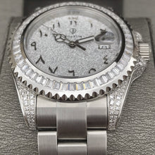 Load image into Gallery viewer, DinsFins Iced Out Watch for Men Automatic Bling-ed Out Stainless Steel Diamonds Sapphire Glass Luxury Waterproof Mechanical Wrist Mens Watches Japanese Movement