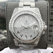 Load image into Gallery viewer, DinsFins Iced Out Watch for Men Automatic Bling-ed Out Stainless Steel Diamonds Sapphire Glass Luxury Waterproof Mechanical Wrist Mens Watches Japanese Movement