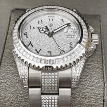 Load image into Gallery viewer, DinsFins Iced Out Watch for Men Automatic Bling-ed Out Yellow Gold Diamonds Sapphire Glass Luxury Waterproof Mechanical Wrist Mens Watches Japanese Movement