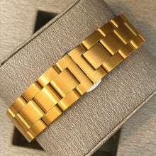 Load image into Gallery viewer, DinsFins Iced Out Watch for Men Automatic Bling-ed Out Yellow Gold Sapphire Glass Luxury Waterproof Mechanical Wrist Mens Watches Japanese Movement