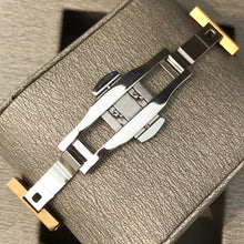 Load image into Gallery viewer, DinsFins Iced Out Watch for Men Automatic Bling-ed Out Yellow Gold Sapphire Glass Luxury Waterproof Mechanical Wrist Mens Watches Japanese Movement