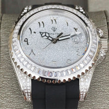 Load image into Gallery viewer, DinsFins Iced Out Watch for Men Automatic Bling-ed Out Stainless Steel Sapphire Glass Luxury Waterproof Mechanical Wrist Mens Watches Japanese Movement